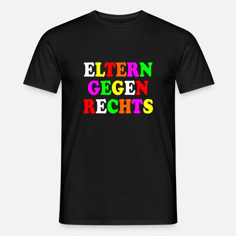 Eltern gegen rechts - Männer T-Shirt - Schwarz