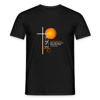 Ich bin bei euch - Männer T-Shirt - Schwarz - Vorne - AI Model Male 178 light (178cm)