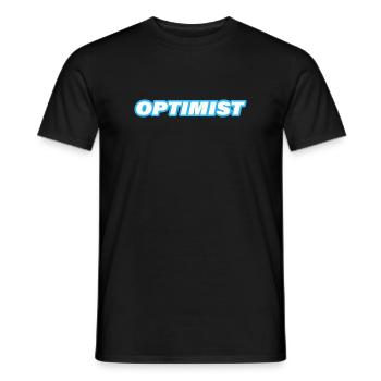 OPTIMIST - Männer T-Shirt - Schwarz - Vorne - AI Model Male 178 light (178cm)