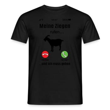 Ziege Ziegenbock Ziegen Landwirt Ziegenwirt lustig - Männer T-Shirt - Schwarz - Vorne - AI Model Male 178 light (178cm)