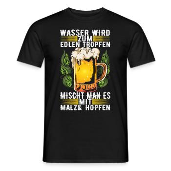 Bierbrauen Bierbrauer - Männer T-Shirt - Schwarz - Vorne - AI Model Male 178 light (178cm)