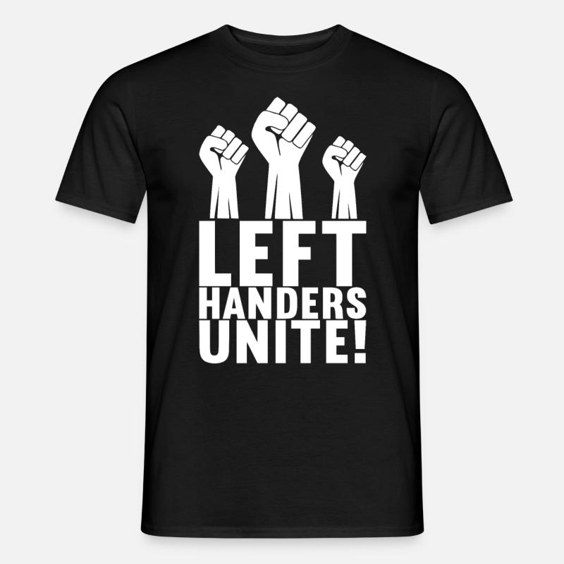 Linkshänder - Männer T-Shirt - Schwarz