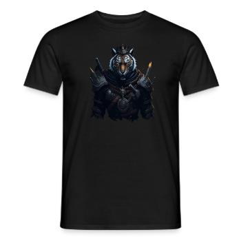 WIKINGER BERSERKER TIGER I VIKINGS - Männer T-Shirt - Schwarz - Vorne - AI Model Male 178 light (178cm)