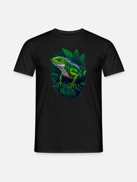 reptile iguana - Men's T-Shirt - black