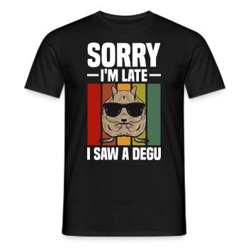 Degu | Nagetiere Chile Niedliches Tier Geschenk - Männer T-Shirt - Schwarz - Vorne - AI Model Male 178 light (178cm)