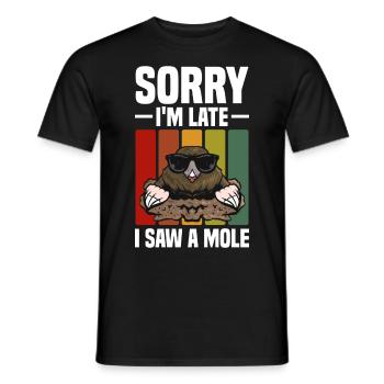 Maulwurf Liebhaber | Maulwürfe Tiere Geschenkidee - Männer T-Shirt - Schwarz - Vorne - AI Model Male 178 light (178cm)