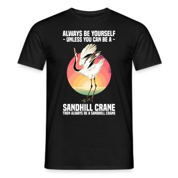 Kranich - Männer T-Shirt - Schwarz - Vorne - AI Model Male 178 light (178cm)