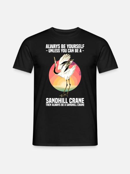 Kranich - Männer T-Shirt - Schwarz