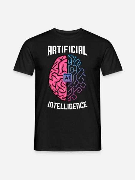 Kunstig intelligens, kunstig intelligens AI - Mænd T-shirt - sort
