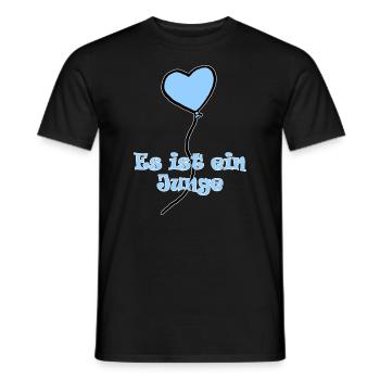 Blue Balloon Boy Gender Baby Child - Men's T-Shirt - black - Front - AI Model Male 178 light (178cm)