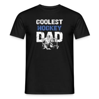 Coolest hockey dad design - Men's T-Shirt - black - Front - AI Model Male 178 light (178cm)