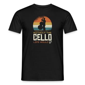 Ohne Das Cello Wäre Das Leben Bb - Männer T-Shirt - Schwarz - Vorne - AI Model Male 178 light (178cm)