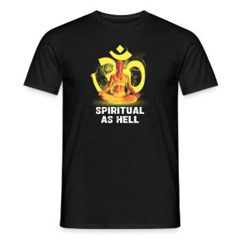 Spiritualité : Om Meditation Art - T-shirt homme - noir - Devant - AI Model Male 178 light (178cm)