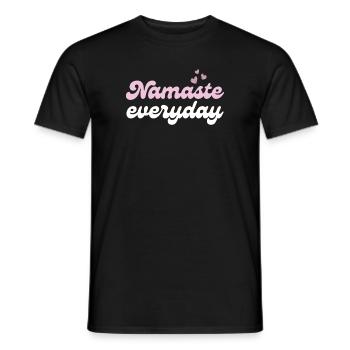 Namaste Everyday Yoga Inspiration - Men's T-Shirt - black - Front - AI Model Male 178 light (178cm)