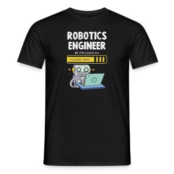 Robotics Engineer In Progress Please Wait - Men's T-Shirt - black - Front - AI Model Male 178 light (178cm)