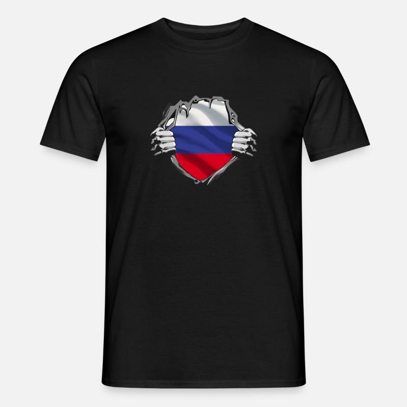 Dévoilement du drapeau russe - T-shirt homme - noir
