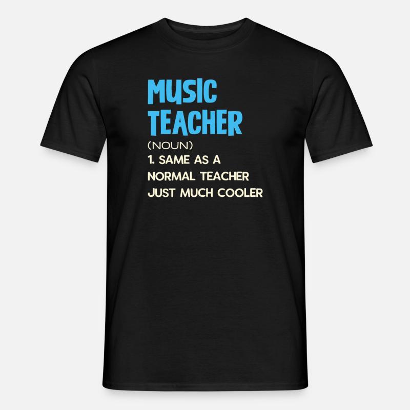 Musiklehrer Definition Cooler Lehrer Idee - Männer T-Shirt - Schwarz