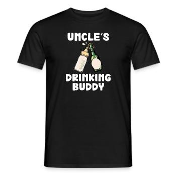 Uncle's Drinking Buddy Funny Motif - Men's T-Shirt - black - Front - AI Model Male 178 light (178cm)