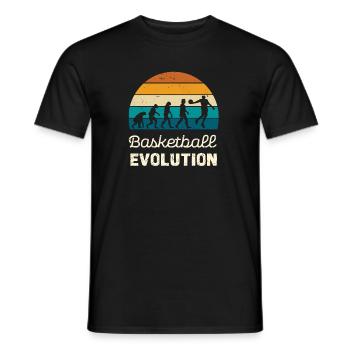 Basketball Evolution Vintage Style - Men's T-Shirt - black - Front - AI Model Male 178 light (178cm)