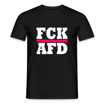 Fck afd - Männer T-Shirt - Schwarz - Vorne - AI Model Male 178 light (178cm)