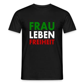 Frau leben freiheit - Männer T-Shirt - Schwarz - Vorne - AI Model Male 178 light (178cm)
