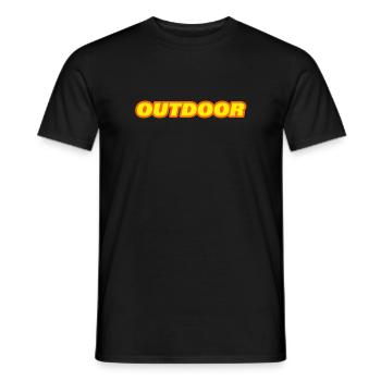 OUTDOOR - Men's T-Shirt - black - Front - AI Model Male 178 light (178cm)