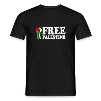 Free palestine - T-shirt homme - noir - Devant - AI Model Male 178 light (178cm)