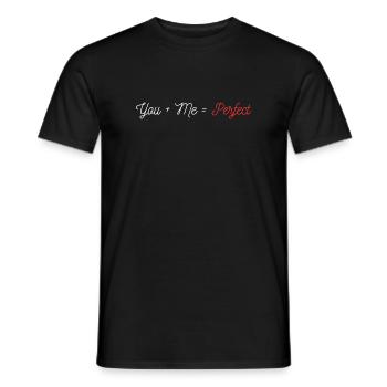 You plus me = perfect Valentines Day - Men's T-Shirt - black - Front - AI Model Male 178 light (178cm)