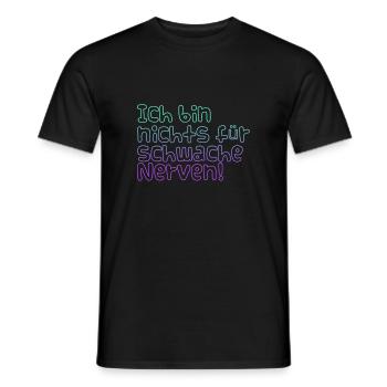 Schwache Nerven - Männer T-Shirt - Schwarz - Vorne - AI Model Male 178 light (178cm)