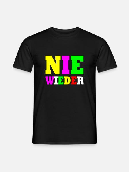 Nie wieder - Männer T-Shirt - Schwarz