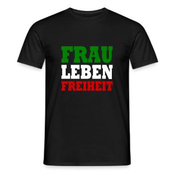 Frau leben freiheit - Männer T-Shirt - Schwarz - Vorne - AI Model Male 178 light (178cm)