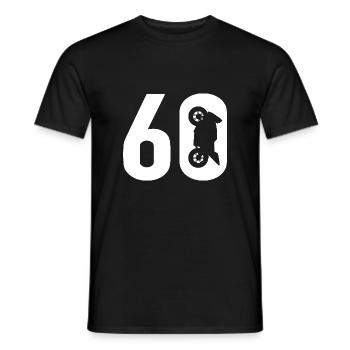 60 Biker Motorrad 60 - Männer T-Shirt - Schwarz - Vorne - AI Model Male 178 light (178cm)