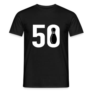 50 Bowling Bowler 50 - T-shirt homme - noir - Devant - AI Model Male 178 light (178cm)