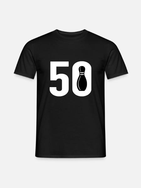 50 Bowling Bowler 50 - Men's T-Shirt - black