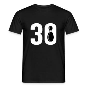 30 Bowling Bowler 30 - T-shirt homme - noir - Devant - AI Model Male 178 light (178cm)