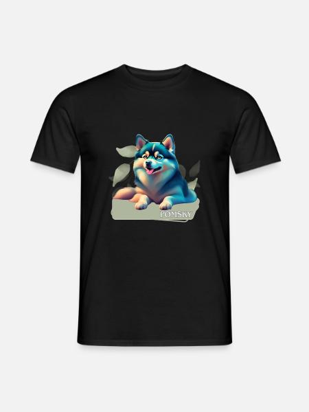 Pomsky Motif - T-shirt homme - noir