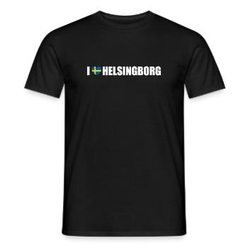 I love Helsingborg Schweden - Männer T-Shirt - Schwarz - Vorne - AI Model Male 178 light (178cm)