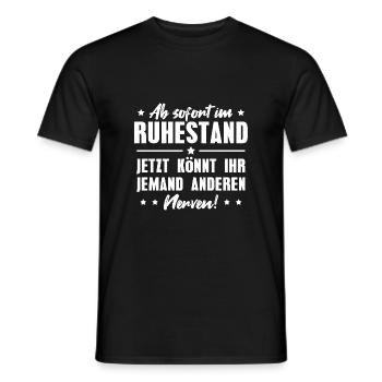 Ruhestand Pension Rente Geschenk - Männer T-Shirt - Schwarz - Vorne - AI Model Male 178 light (178cm)