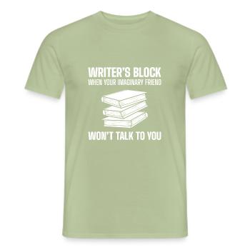 Author - Men's T-Shirt - sage - Front - AI Model Male 178 light (178cm)