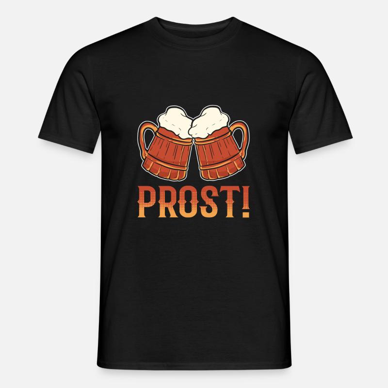 Brezel Prost - Männer T-Shirt - Schwarz