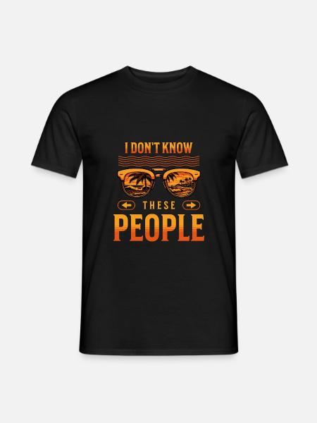 Je ne sais pas ces gens Voyage en famille Mode Vacay - T-shirt homme - noir