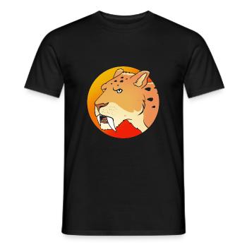 Tigre à dents de sabre - T-shirt homme - noir - Devant - AI Model Male 178 light (178cm)