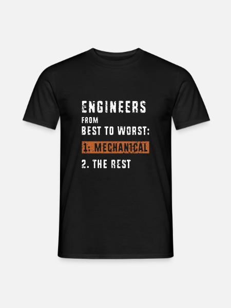 Mechanical Engineer - Men's T-Shirt - black