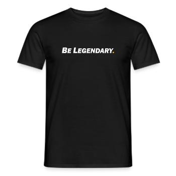Wees legendarisch - wees legendarisch - Heren T-shirt - zwart - Voor - AI Model Male 178 light (178cm)