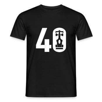 40 Formel Motorsport - Männer T-Shirt - Schwarz - Vorne - AI Model Male 178 light (178cm)