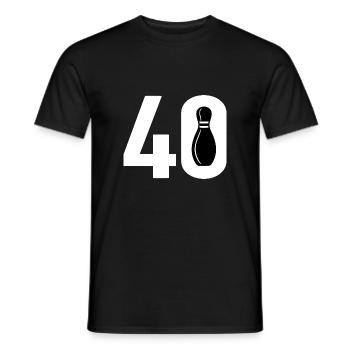40 Bowling Bowler 40 - T-shirt homme - noir - Devant - AI Model Male 178 light (178cm)