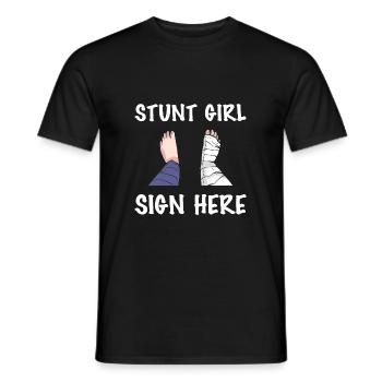 Gebrochenes Bein - Männer T-Shirt - Schwarz - Vorne - AI Model Male 178 light (178cm)