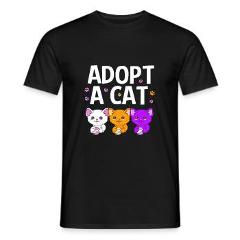 Katzenrettung Tierrechte Tierrettung Tierheim - Männer T-Shirt - Schwarz - Vorne - AI Model Male 178 light (178cm)
