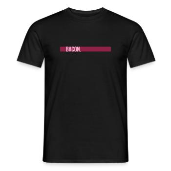 Bacon Bacon Food Funny Meat Foodie - Men's T-Shirt - black - Front - AI Model Male 178 light (178cm)