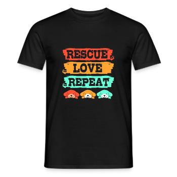 Dog Rescue Animal Rights Animal Rescue Animal Shelter - Men's T-Shirt - black - Front - AI Model Male 178 light (178cm)